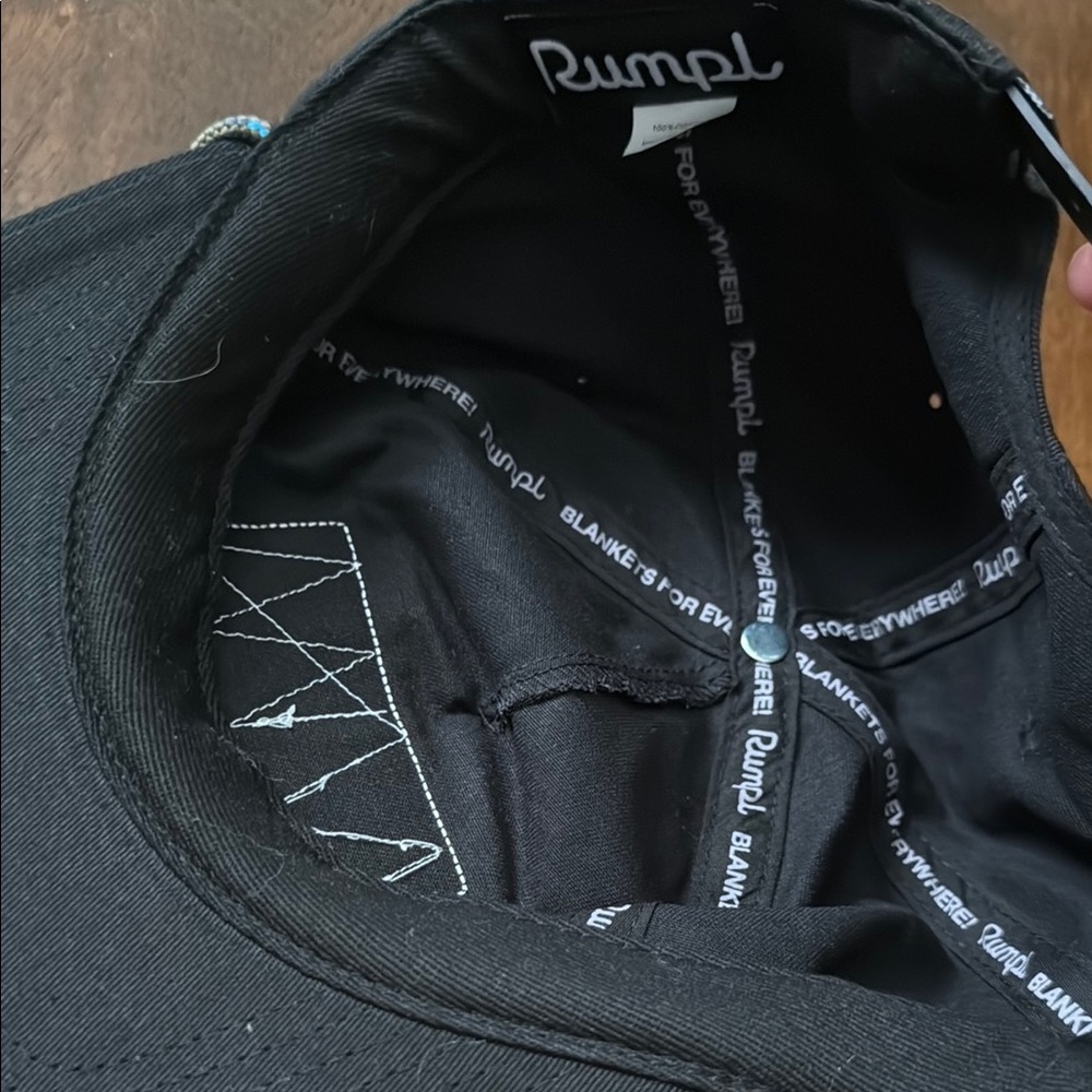Black and Blue Women's Hat - Picture 2 of 3
